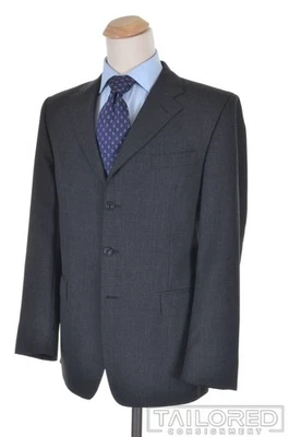 DUNHILL Solid Gray 100% Wool Jacket Pants SUIT Mens ENGLAND - EU 52 / US 42 L - Image 1 of 4