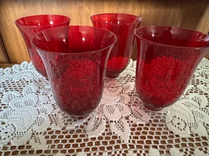 Lenox Ruby Red Holiday Gems Hiball Goblets Set of 4 New in Box - Picture 1 of 6