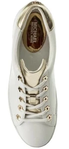 Rare Shoes Michael Kors New US 10M IT 40 41 White Gold Irving Lace Up Leather - Picture 1 of 9