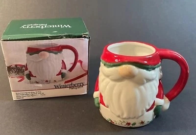 Pfaltzgraff Winterberry Santa Snowman Figural Ceramic Mug 16 oz w/ Box Christmas - Image 1 of 4