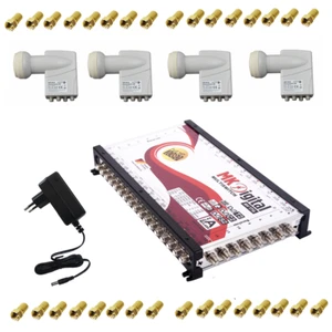 MK Digital 17/16 Multischalter, Multiswitch SAT Verteiler 17 auf 16 + Quattro LN - Zdjęcie 1 z 12