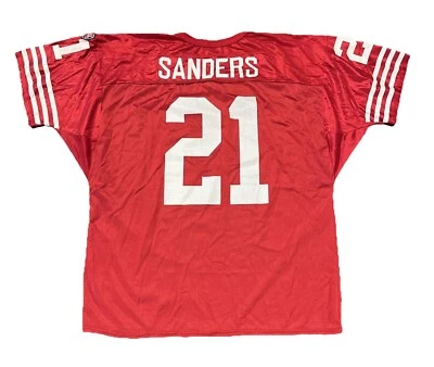 Camiseta Deion Sanders San Francisco 49ers XXL Wilson Vintage Para Hombre Roja Foto 1 de 4