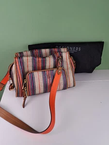 Borsa lunga con tracolla JASPER CONRAN multicolore a righe arancioni - Foto 1 di 8
