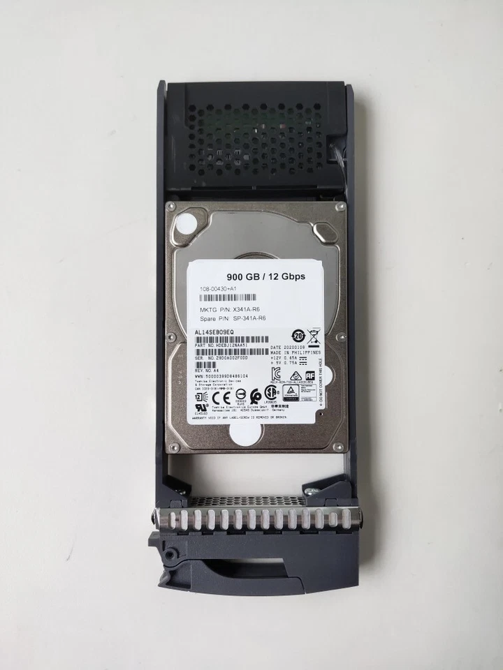 For NETAPP X341A-R6 900GB 10K 12GBPS 2.5 SAS HDD SP-X341A-R6 108-00430+A1 - Image 1 of 1