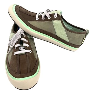 SEBAGO Wanderer Leather Canvas Lace Up Casual Sneakers Boat Shoes Size 8.5 M - Picture 1 of 11