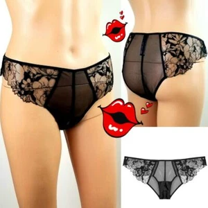 PANTY VICTORIA'S SECRET MUY SEXY MALLA ENCAJE TIRO BAJO DESCARADO NEGRO talla XL $39.50 - Imagen 1 de 12