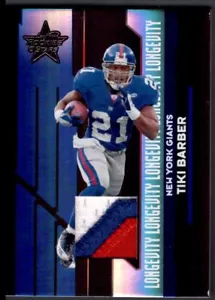2006 Materials Longevity Black Prime Tiki Barber 25/01 New York Giants #71 - Imagen 1 de 2
