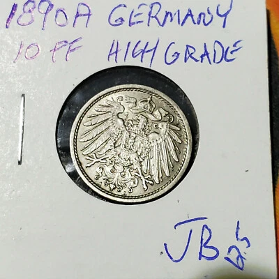 1890A GERMANY 10 PFENNIG HIGH GRADE  JB12.5 - Image 1 of 4