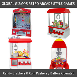 Global Gizmos Retro Arcade Style Games / Candy Grabbers & Coin Pusher