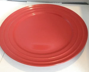 Rachael Ray Double Ridge Round Red Serving /Dinner Plate 11" - Picture 1 of 6