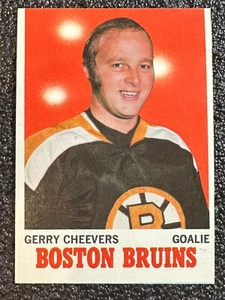 1970-71 Topps Hockey #1 Gerry Cheevers NM (Miscut) - Picture 1 of 2