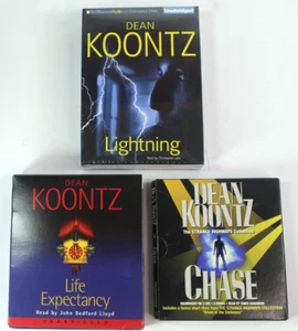 Dean Koontz CD Audiobook Lightning (New), Life Expectancy, Chase. All Unabridged - Picture 1 of 8