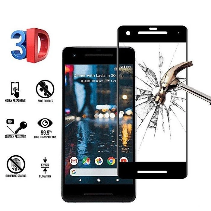 3D Curved Full Cover Tempered Glass Screen Protector Google Pixel 7 Pro,Pixel 3 - Image 1 of 1