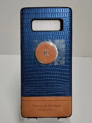 Funda Sapavo K-Case para Samsung Galaxy Note 8 Funda Azul/Negro/Marrón Cuero  Foto 1 de 4