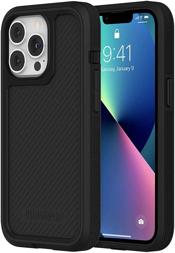Griffin Survivor Earth Series Case for iPhone 13 Pro Smartphones - Black