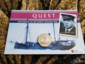 South Georgia & S. Sandwich Islands 50 Pence 2022 - Quest / Shackleton - Picture 1 of 4