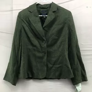 Neu Jones Wear dunkelgrüner Langarm-Stretch-Blazer Größe 12 für Damen Business Wear - Bild 1 von 12