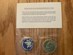 1971 S United States Mint BU Eisenhower Silver Dollar in Original Envelope & COA - Picture 1 of 5