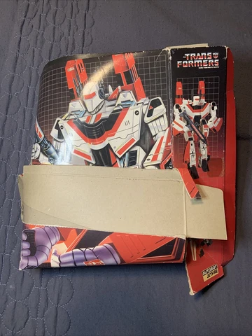 Vintage 1984 Transformers JETFIRE G1 Box ONLY - Original FOLDED BENT Cover