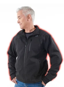 Sharper Image Men’s Rechargeable Heated Softshell XXL Jacket - Picture 1 of 4