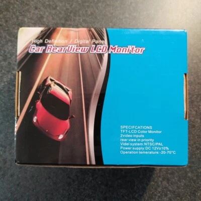 High Definition Car Rearview LCD Monitor TFT-LCD Color Monitor w/Mounting System - Image 1 of 2