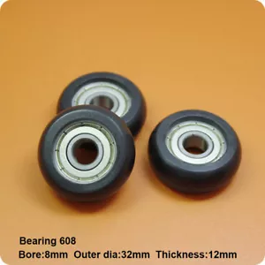 2 piezas rodamientos circulares de polea de plástico de nailon con 608ZZ incrustados talla 8*32*12 mm - Imagen 1 de 4