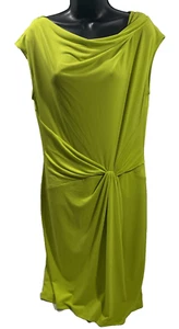 Michael Kors Green Ruched Dress Women’s Size Medium - Picture 1 of 7