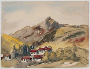 Reverend Henry Balmforth (1890-1977). Watercolour. Mountain landscape 1929? - Picture 1 of 3