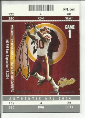 2004 Fleer Authentix #44 Laveranues Coles Washington Commanders - Image 1 of 2