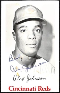 Alex Johnson Autographed 3 1/2" x 5 1/2" Postcard Reds - Picture 1 of 2