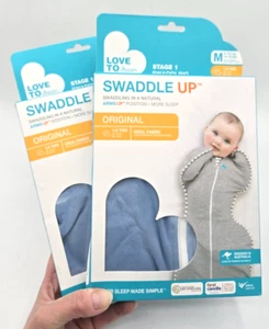 *Lot of 2* Love to Dream Swaddle Up Sleep Sacks, Blue Medium 13-19lbs / 6-8.5kg - Picture 1 of 14