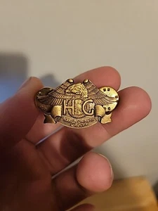 Vintage Harley Davidson Owners Group HOG Vest Lapel Pin Eagle Rocker Pin 1983 - Picture 1 of 7