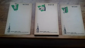 3 PUB MENÜS " Große Quelle VITTEL " schön illustriert (für Essen Retro Deko ) - Bild 1 von 9