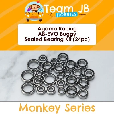 Agama Racing A8-EVO Buggy - 24 Pcs Rubber Sealed Bearings Kit - Image 1 of 2