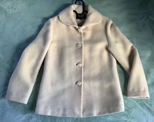 Chaqueta de lana de alpaca vintage JIZU FASHION para mujer - crema (beige) - talla M - Imagen 1 de 15