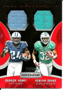 Camisetas dobles Derrick Henry + Kenyan Drake RC 2016 Panini Rookie & Stars #/99 - Imagen 1 de 2