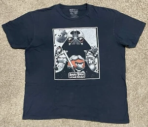 Star Wars Angry Birds Tshirt Mens Size XXL Black Cotton Adult Tee Casual Anime - Picture 1 of 8
