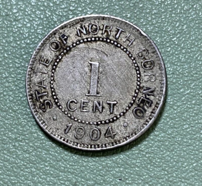 1904 ESTADO DE BORNEO DEL NORTE UN CENTAVO británico 1904 H km# 3  Foto 1 de 4