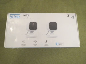 Blink Mini Indoor Plug-In HD Smart Security Camera 2 Pack B07X27VK3D, NEW SEALED - Picture 1 of 8