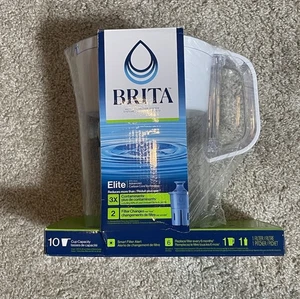 Brita Large 10 Cup White Water Filter Pitcher - Picture 1 of 3