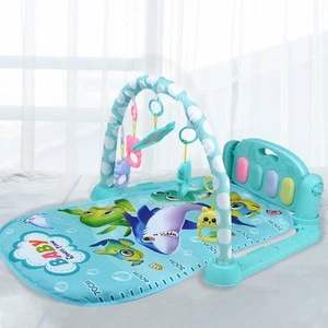 Baby Play Mat Activity Gym W/ Hanging Toys Kick And Play Piano Gym Mat♫ - Picture 1 of 12