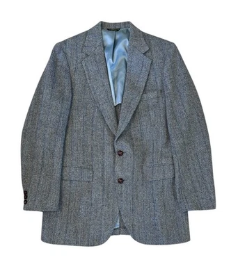 Vintage Harris Tweed Sport Coat Blazer 40R Men’s Herringbone Wool USA - Image 1 of 4