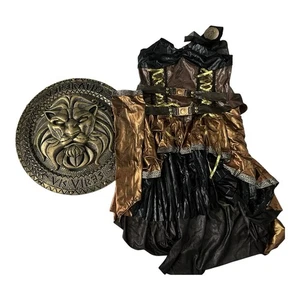 Women’s Greek Warrior Costume With Shield Spirit Halloween Gladiator Size Large - Picture 1 of 6