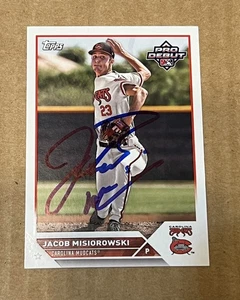 Jacob Misiorowski signed Autographed 2023 Topps Pro Debut #PD72 RookieCard RC IP - Picture 1 of 2
