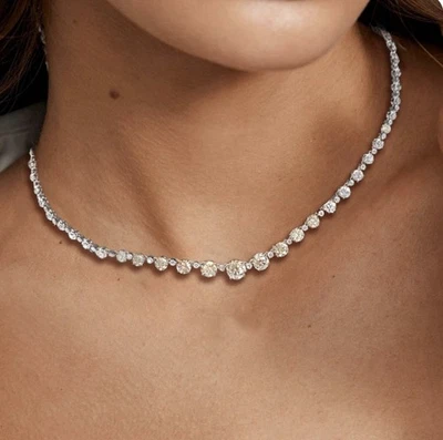 PRÓXIMO COLAR 16" CZ Colar Eternidade - NOVO NA CAIXA - Imagem 1 de 4