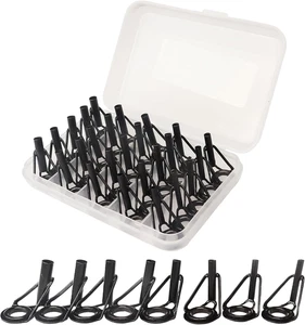 Angelrutenspitze Reparatur Set 40-teilig Stangenöse Ersatz Keramik Führungsringe M - Bild 1 von 12