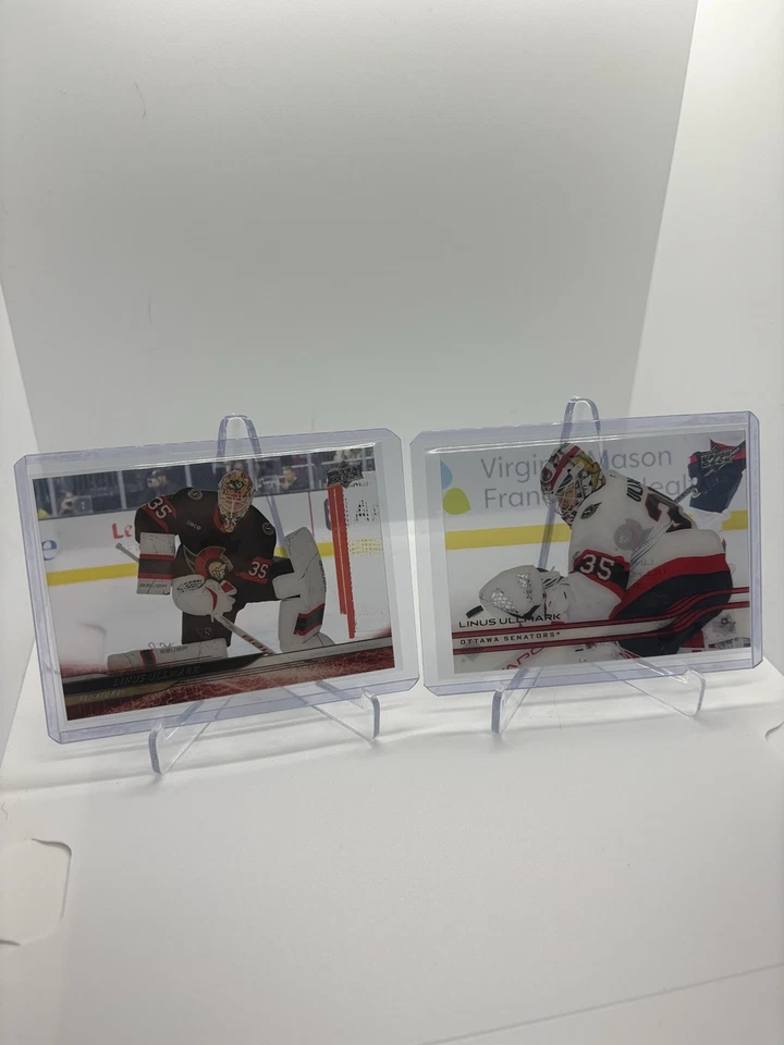 Linus Ullmark Clear Cut + Base Lot | 2024–26 Upper Deck | Ottawa Senators - Image 1 of 4