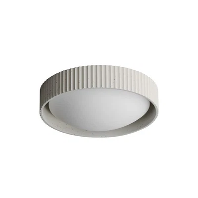 ET2 E25051 Souffle 14"W LED Flush Mount Drum Ceiling Fixture - Chaulk White - Image 1 of 4