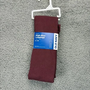 Old Navy High-Rise Leggings Burgundy Cotton Blend Casual Comfort Size Small - Picture 1 of 7