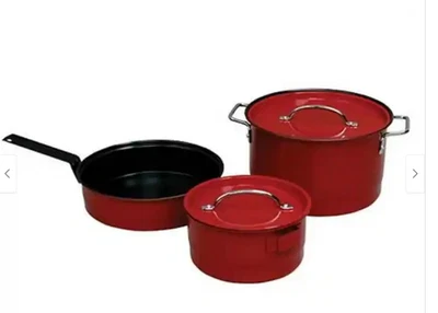 Coleman 6 Piece Family Cookware Camping Nessting Set 2000016422 RED Detachable - Image 1 of 4